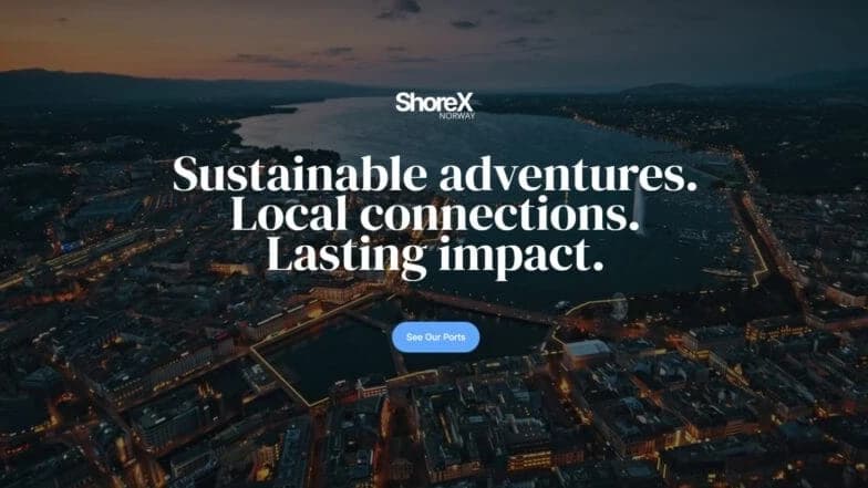 Avent Digital — logo og nettside for ShoreX Norway