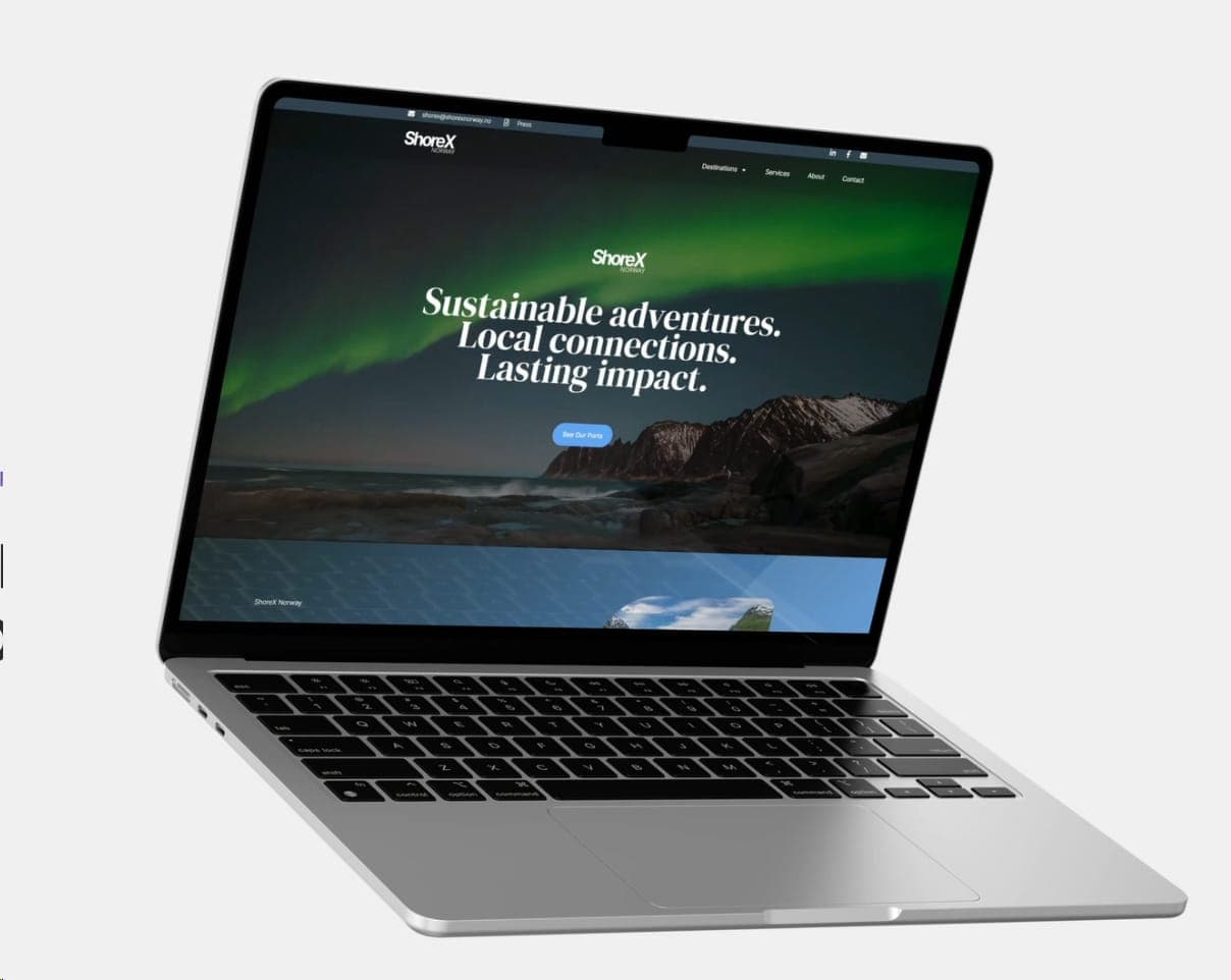 Profesjonell nettside levert av Avent Digital i Florø